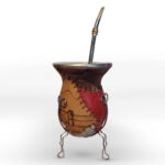 Kit Cuia de Couro Tripé