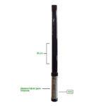 Bomba Tereré Inox C/ Mola Lisa Chata  Preta 19CM Cart